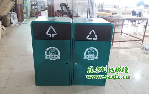 欣方圳色彩繽紛的環(huán)保分類(lèi)垃圾桶 加強赤壁城市形象