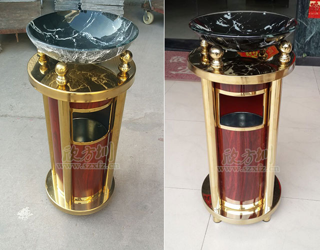深圳jw萬(wàn)豪酒店 訂購欣方圳酒店鈦金垃圾桶