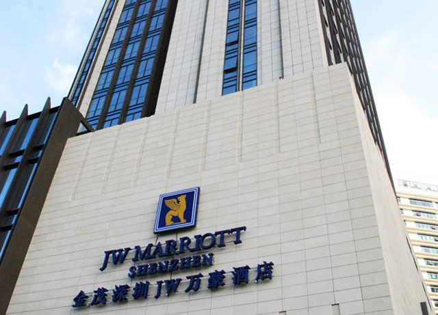 深圳jw萬(wàn)豪酒店 訂購欣方圳酒店鈦金垃圾桶
