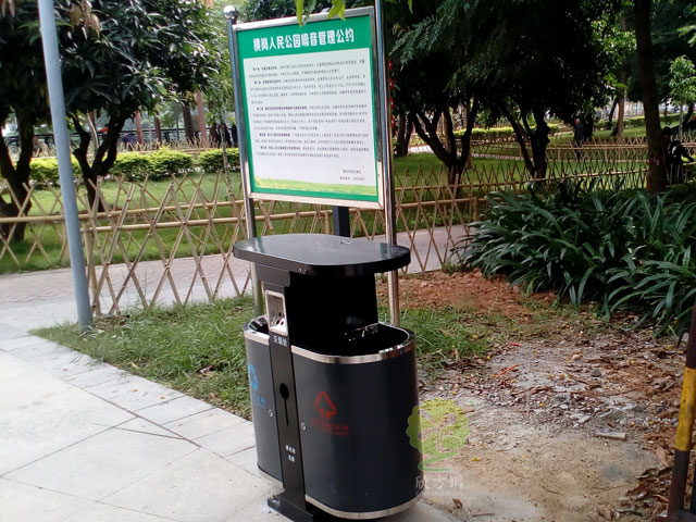 深圳橫崗公園采購戶(hù)外鋼板分類(lèi)垃圾桶