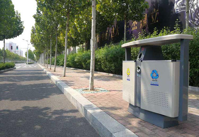 戶(hù)外烤漆垃圾桶成山東濱州創(chuàng  )建全國文明城市必備